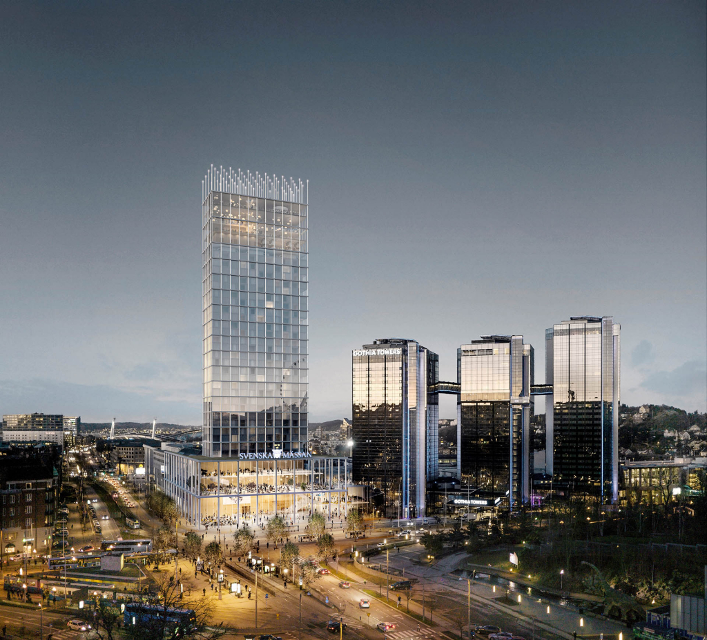 Swedish Exhibition &amp; Congress Centre to be extended with a fourth tower - This is the winning design for +One