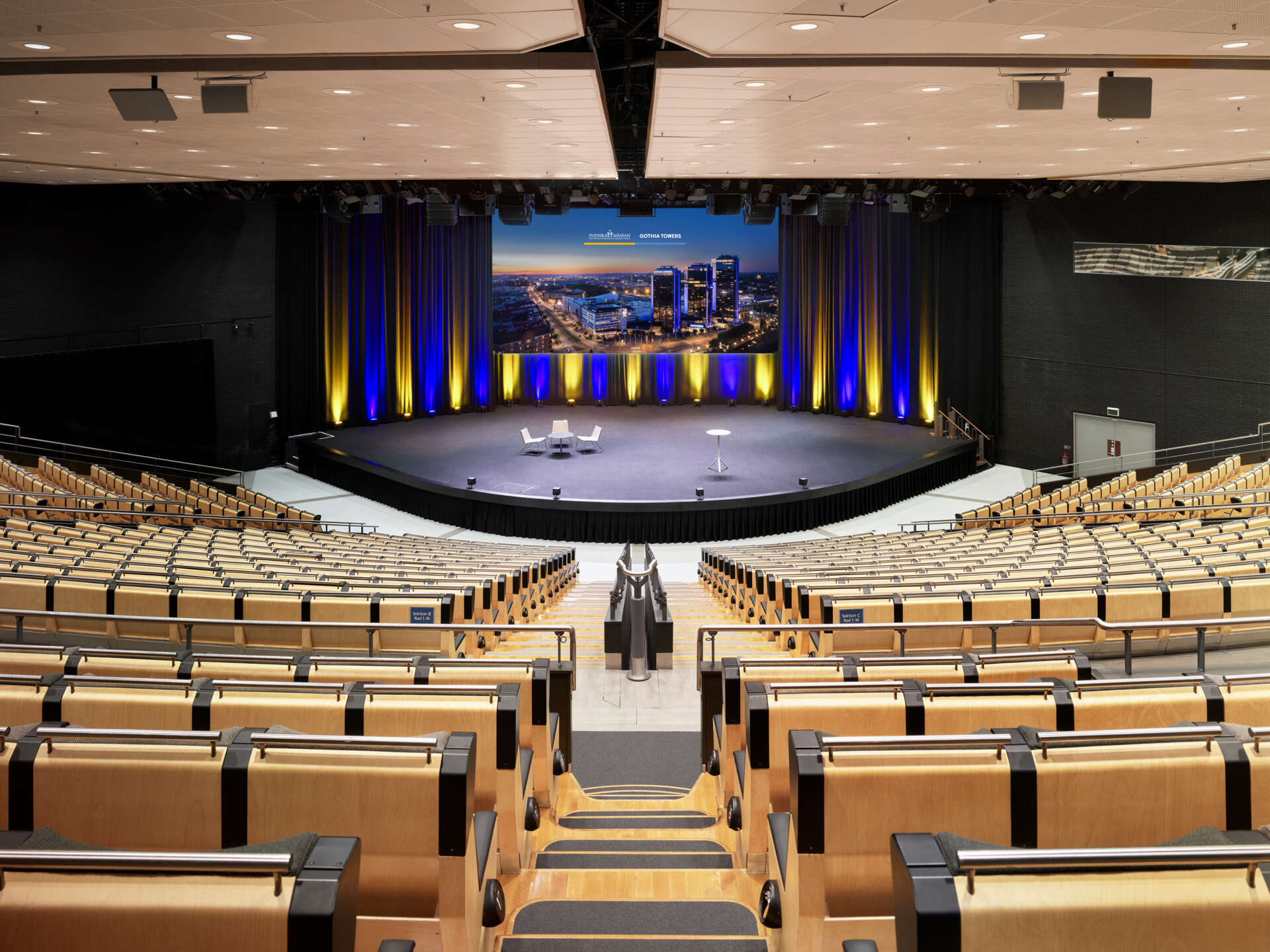 The Congress Hall is one of the Nordic region’s most flexible meeting venues, with space for up to 1,500 people in tiered seating. 